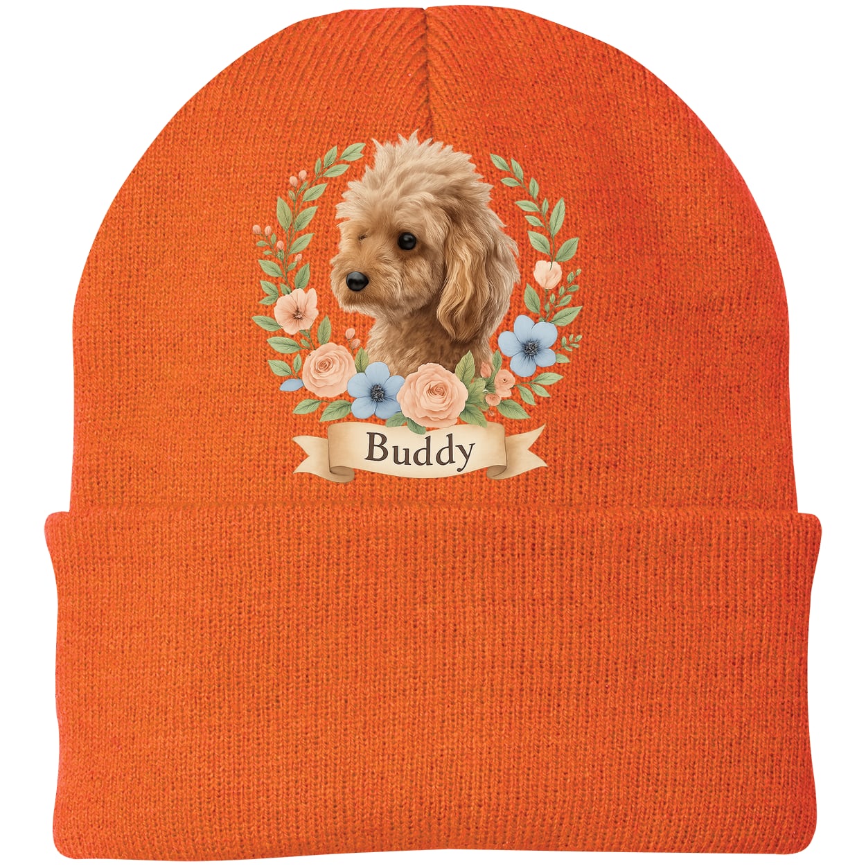 CP90 Port & Company Knit Beanie - Neon Orange