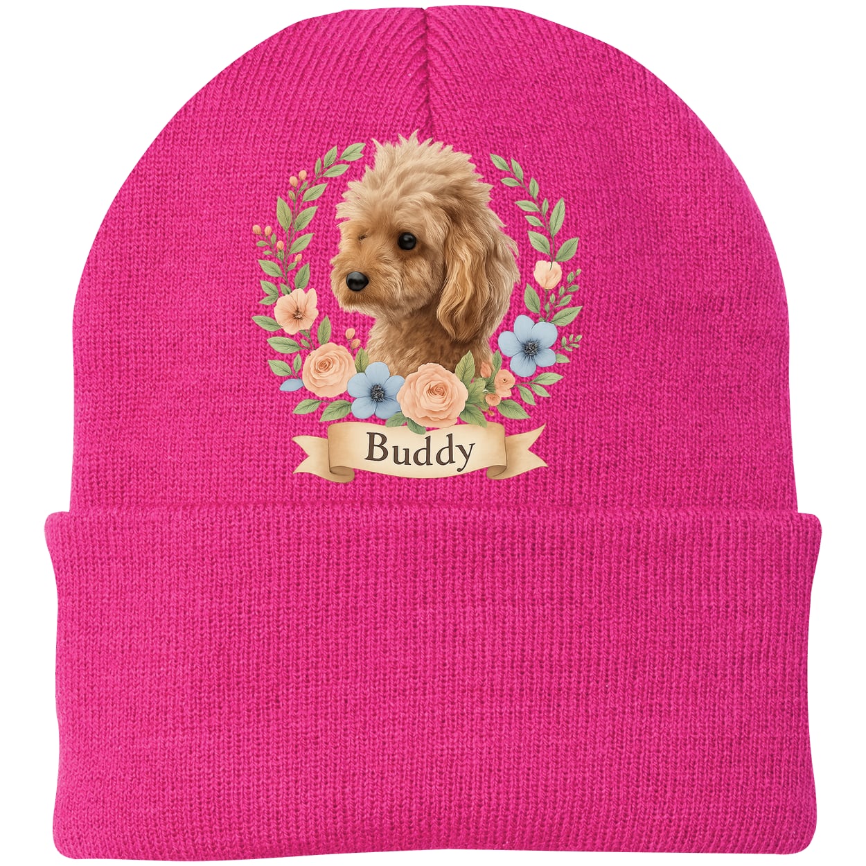 CP90 Port & Company Knit Beanie - Neon Pink