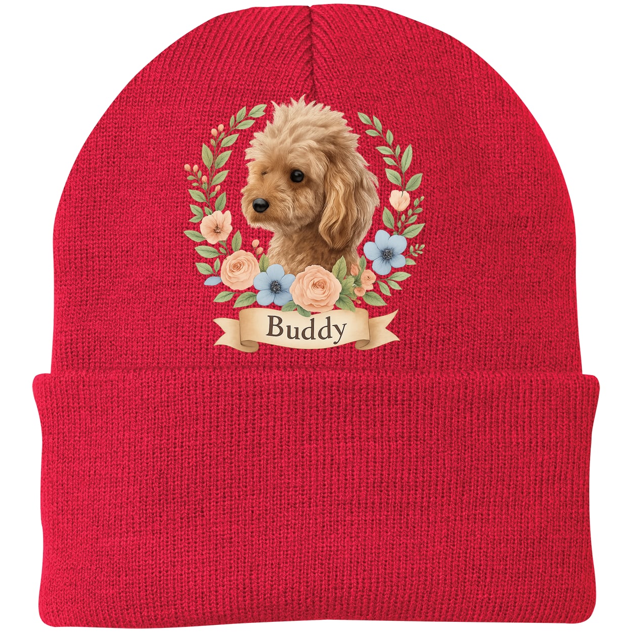 CP90 Port & Company Knit Beanie - Athletic Red