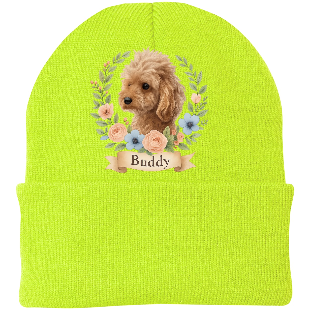 CP90 Port & Company Knit Beanie - Neon Yellow