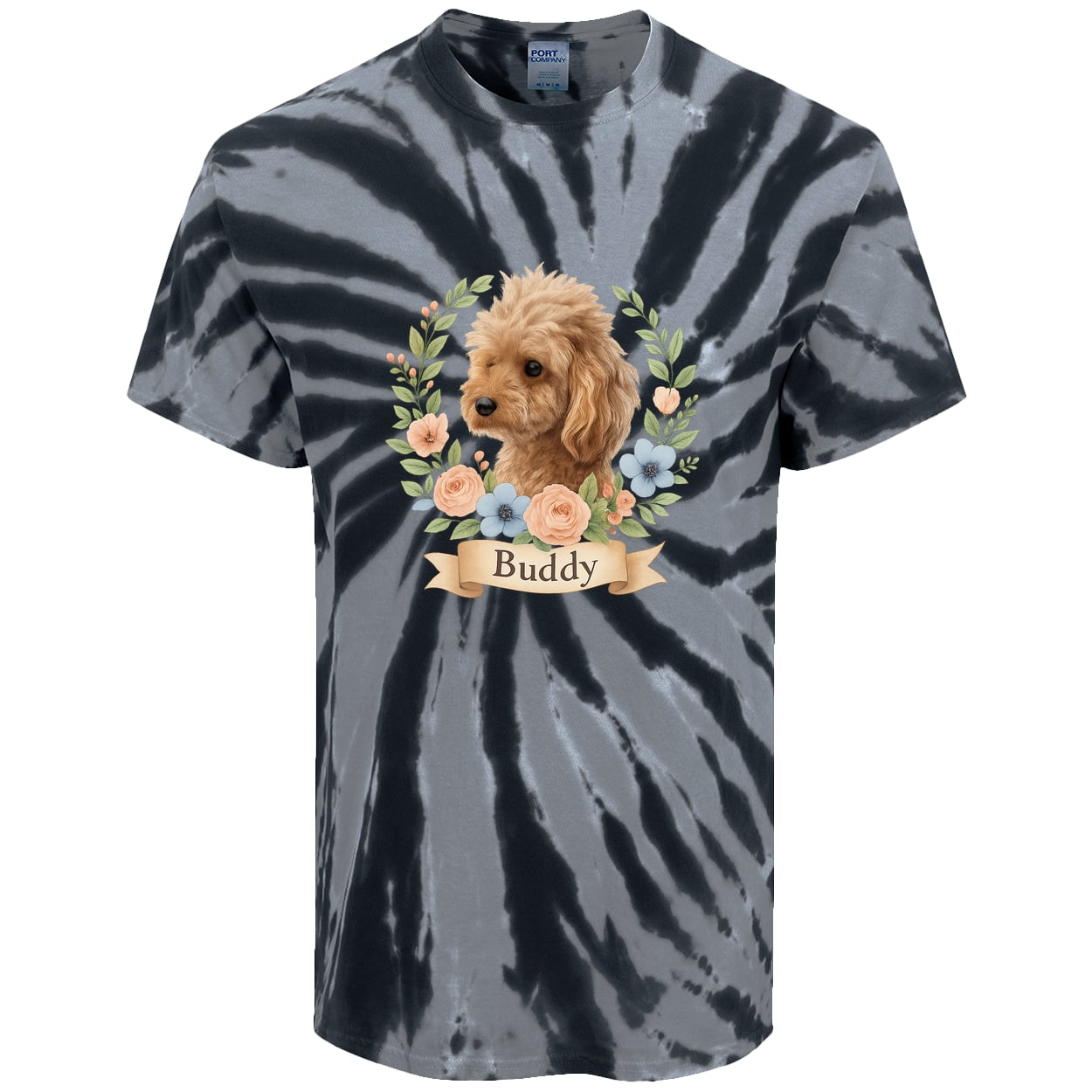PC147 Port & Company Tie-Dye Tee - Black