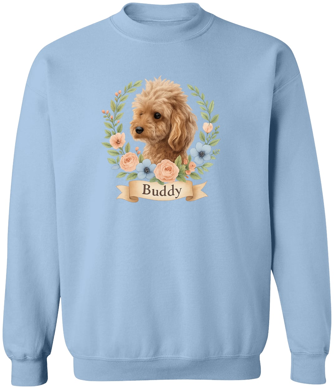 G180 Gildan Crewneck Pullover Sweatshirt - Light Blue