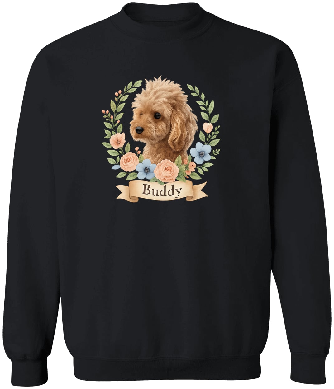 G180 Gildan Crewneck Pullover Sweatshirt - Black
