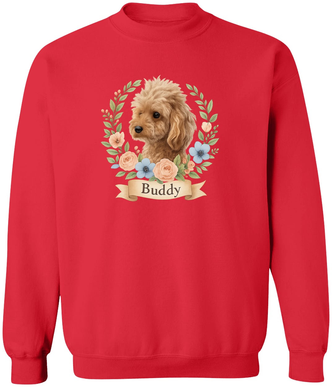 G180 Gildan Crewneck Pullover Sweatshirt - Red