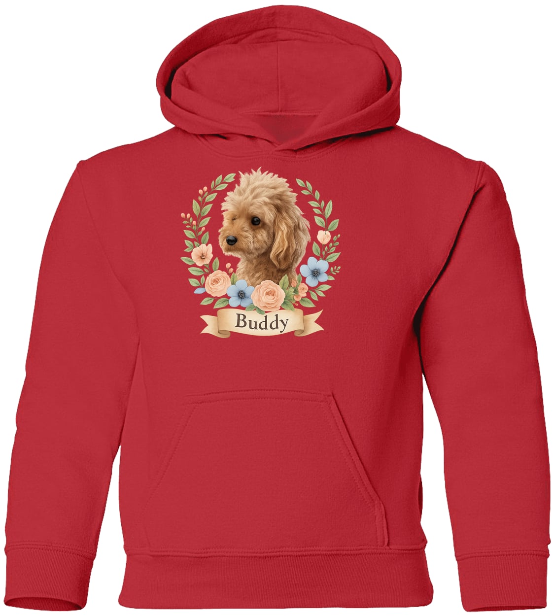 G185B Gildan Youth Pullover Hoodie - Red
