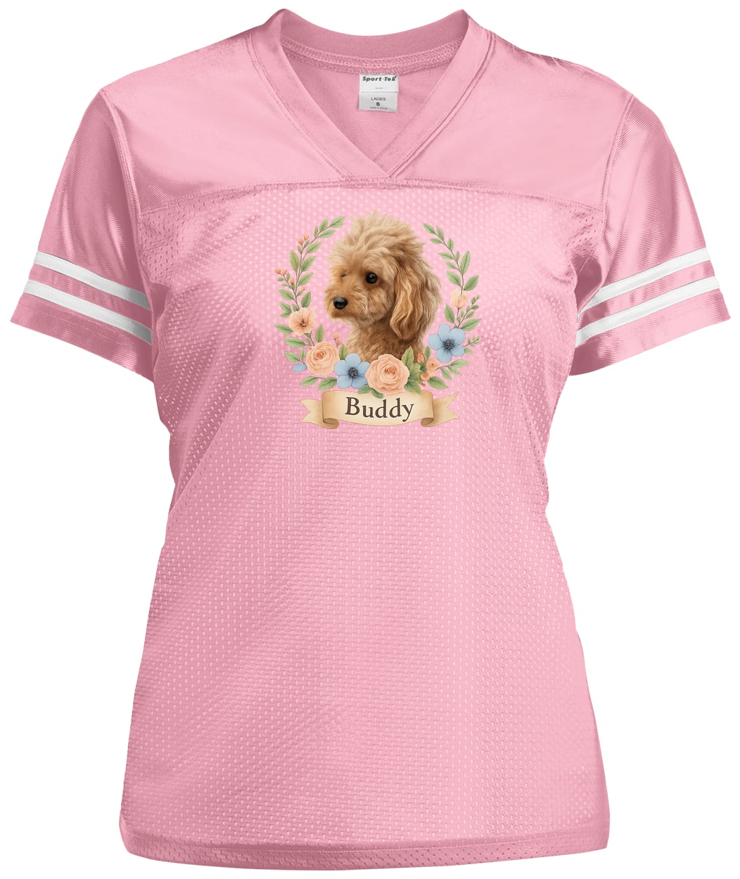 LST307 Sport-Tek Ladies' Replica Jersey - Light Pink/White