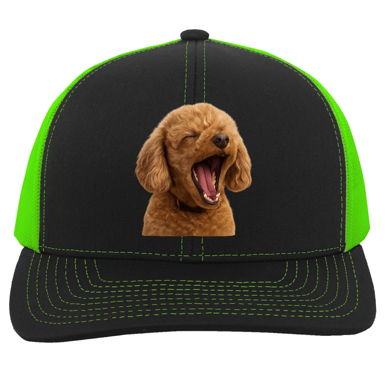 104C Trucker Snap Back - Black/Neon Green