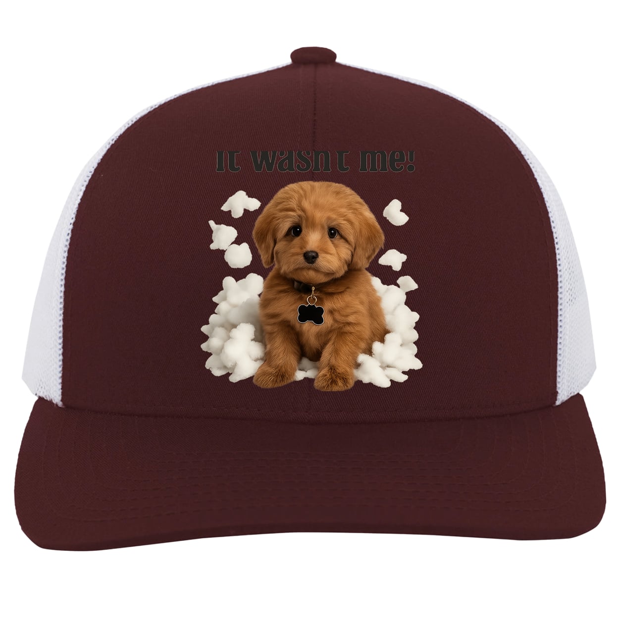 104C Trucker Snap Back - Maroon/White