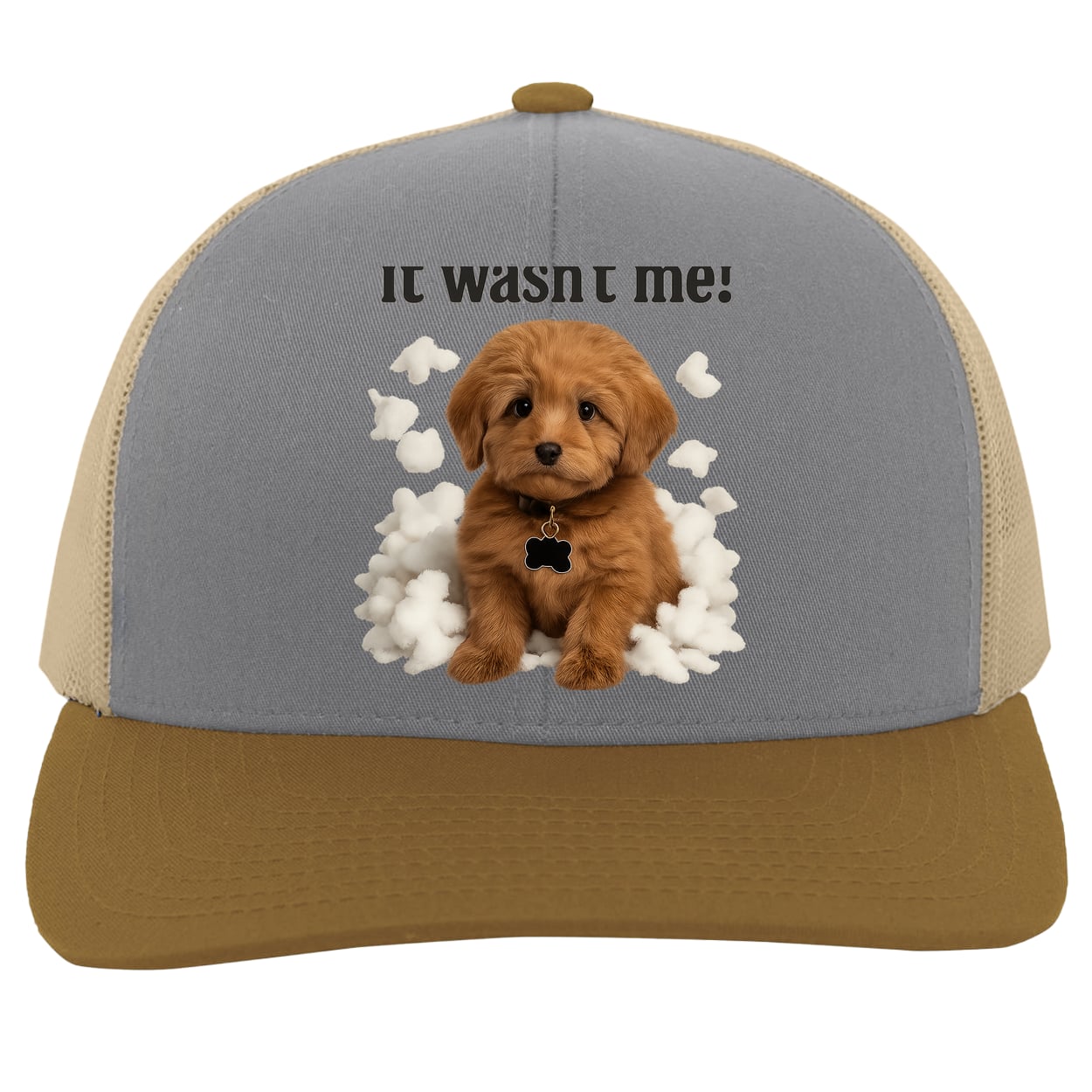 104C Trucker Snap Back - Heather/Beige/Amber