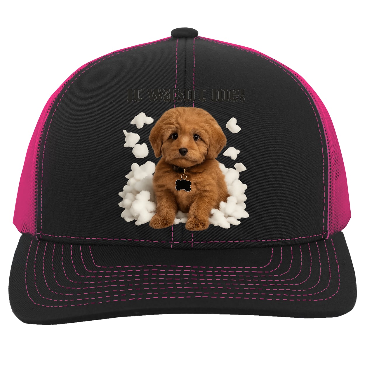104C Trucker Snap Back - Black/Pink