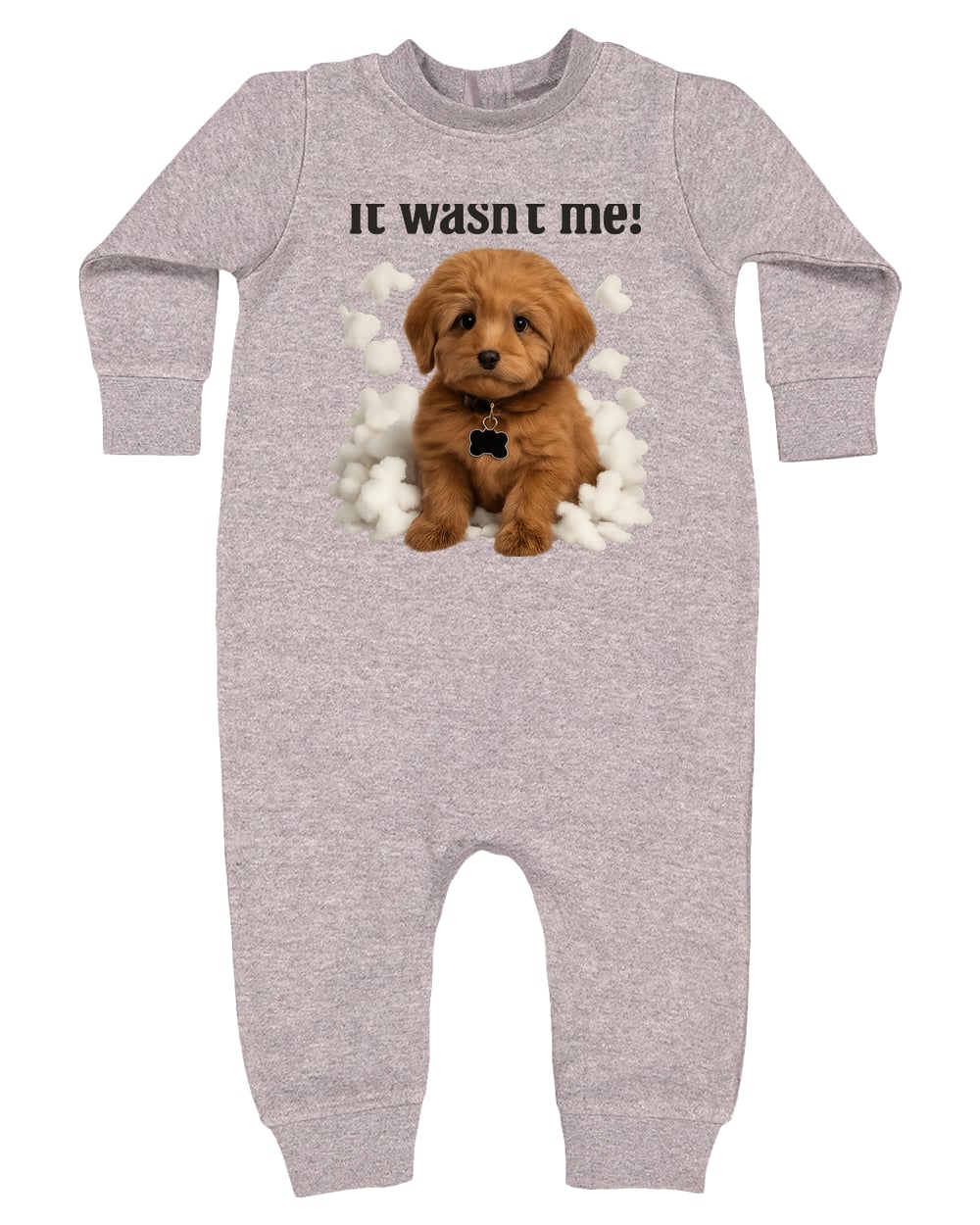 4447 Rabbit Skins Infant Fleece One-Piece Bodysuit - Heather Grey