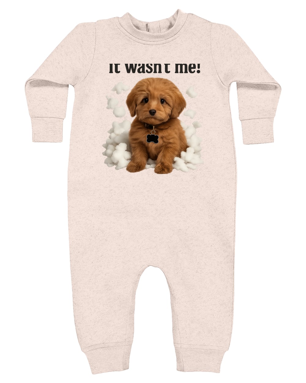 4447 Rabbit Skins Infant Fleece One-Piece Bodysuit - Natural Heather
