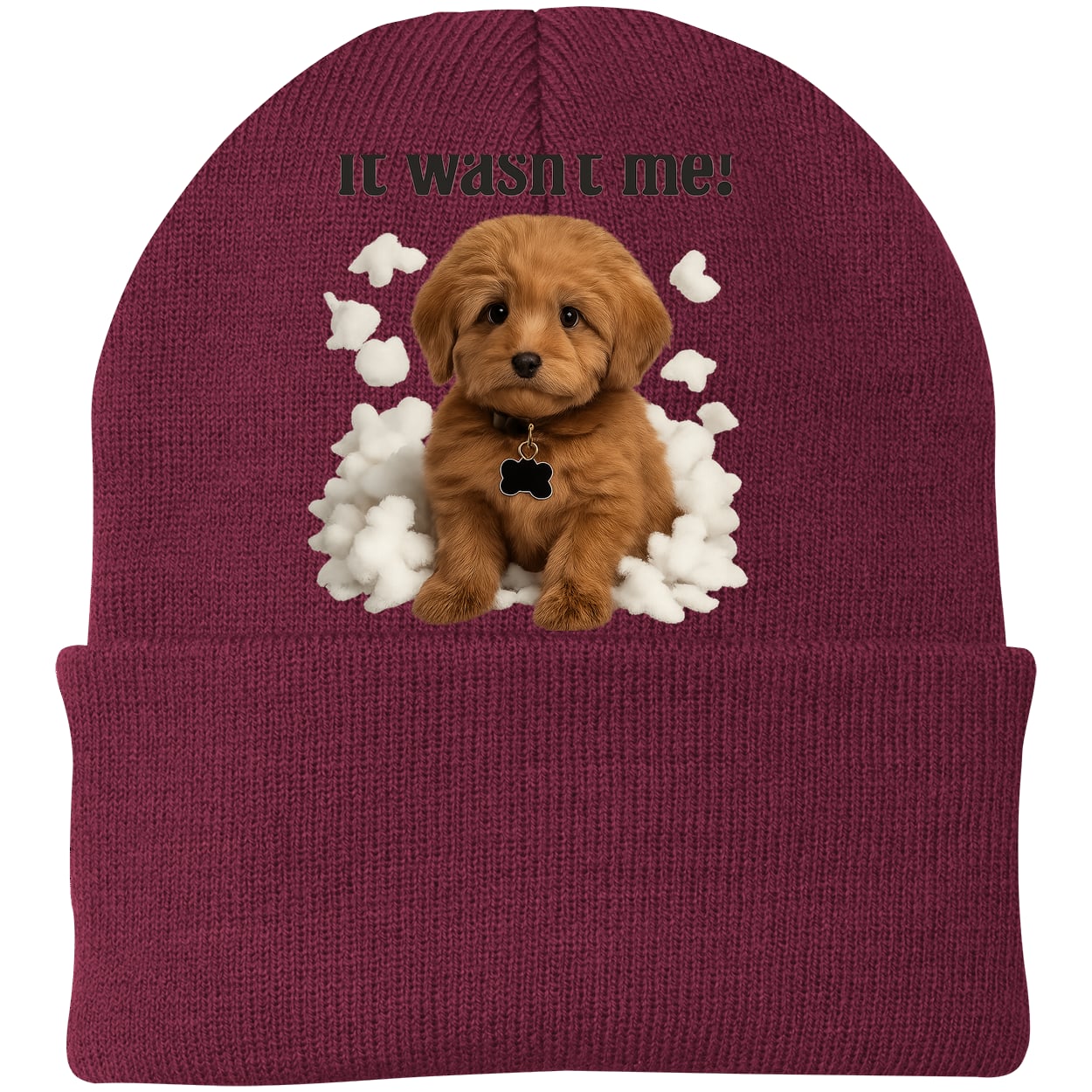 CP90 Port & Company Knit Beanie - Maroon