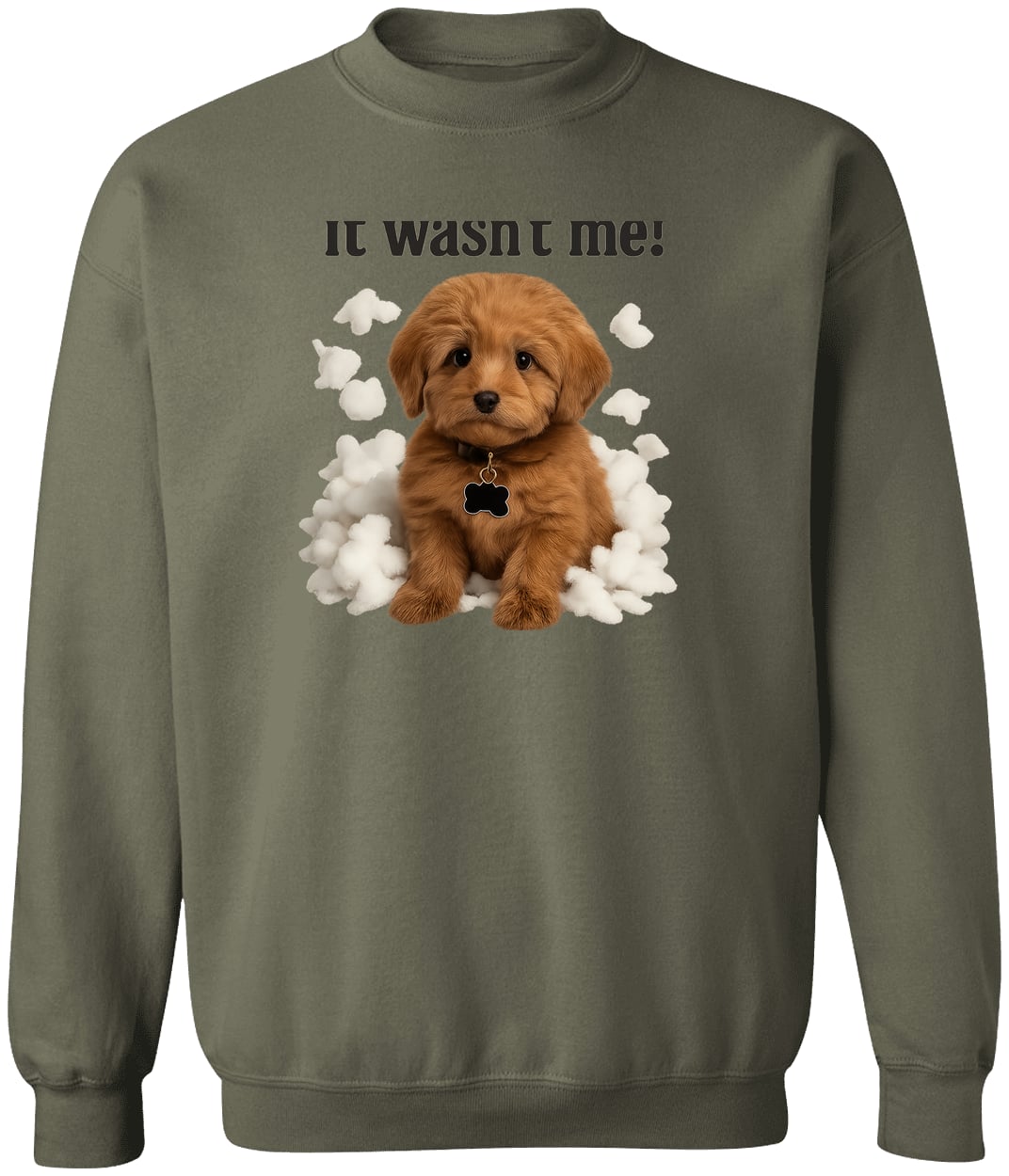 G180 Gildan Crewneck Pullover Sweatshirt - Military Green