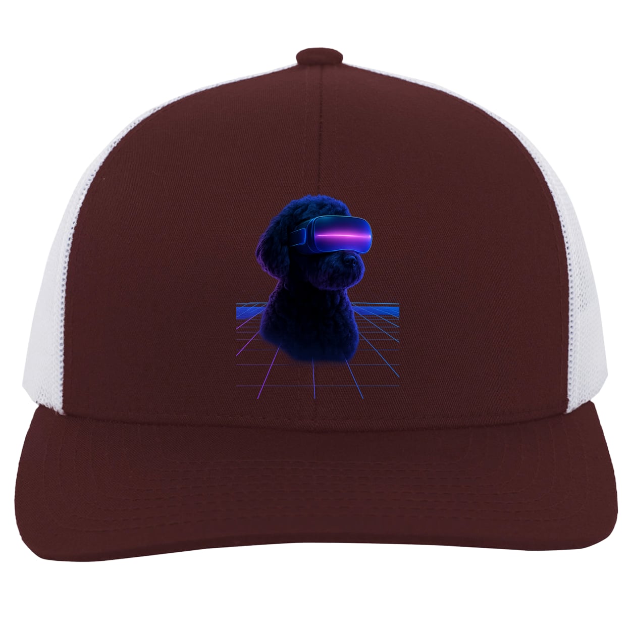 104C Trucker Snap Back - Maroon/White