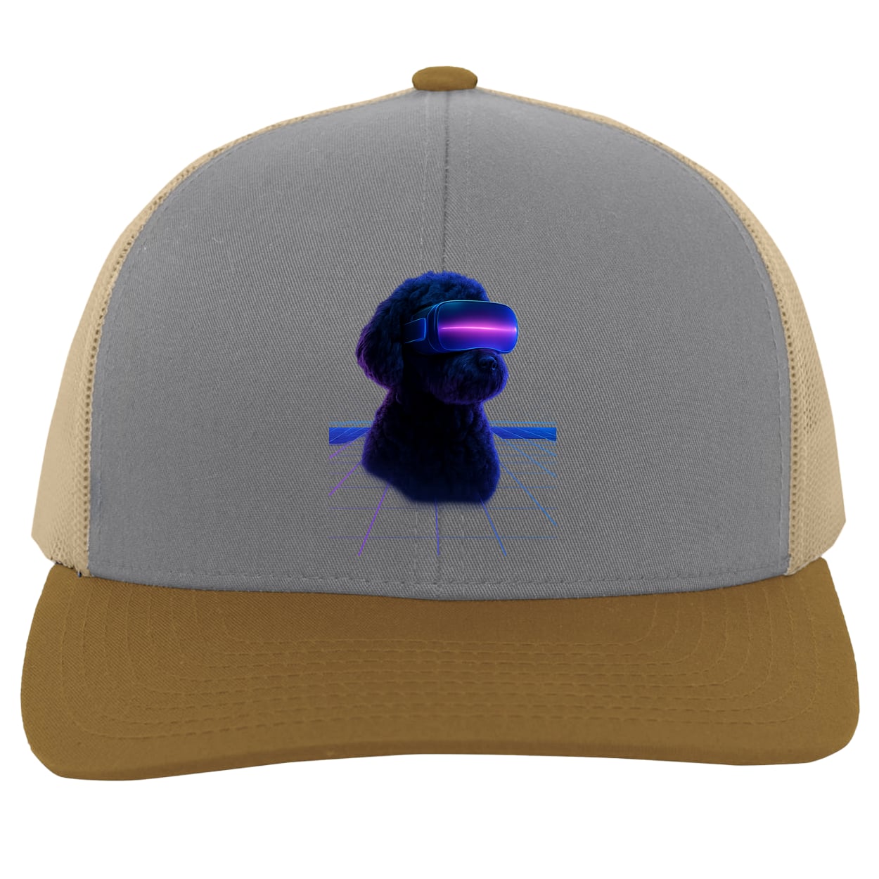 104C Trucker Snap Back - Heather/Beige/Amber
