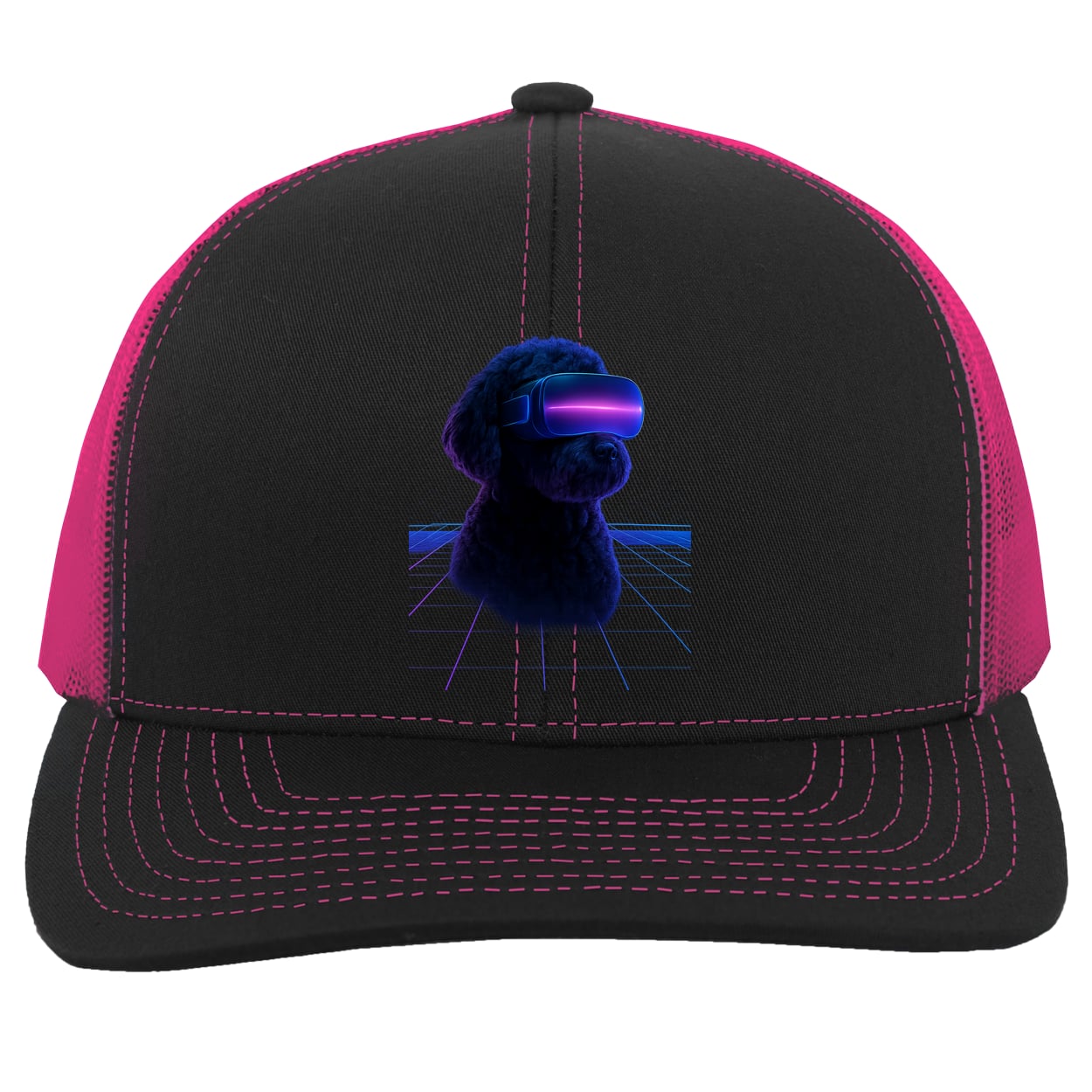 104C Trucker Snap Back - Black/Pink