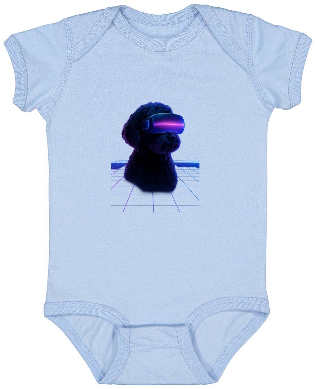 4424 Infant Fine Jersey Bodysuit - Light Blue