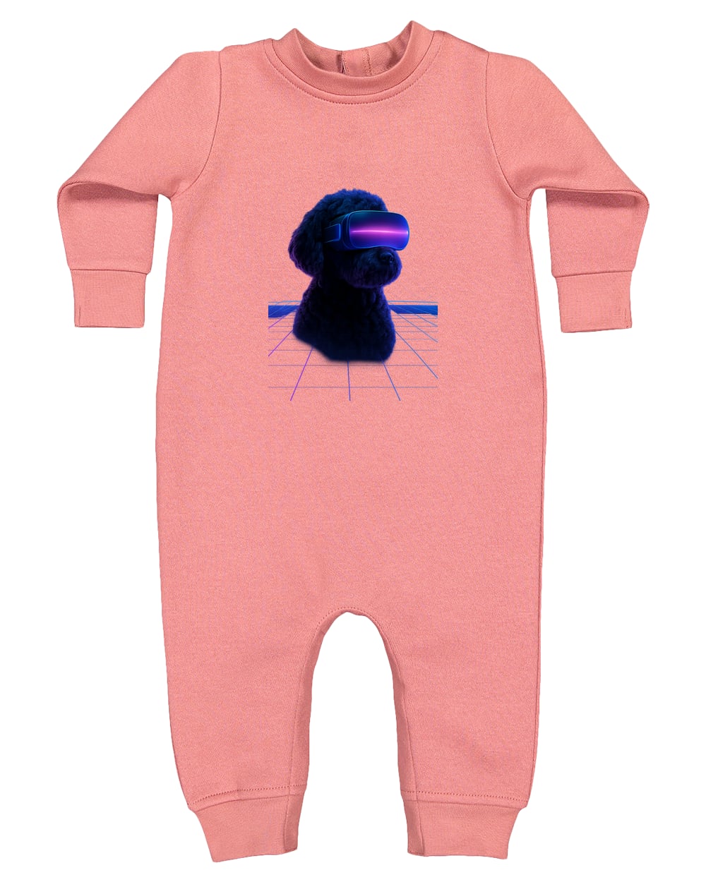 4447 Rabbit Skins Infant Fleece One-Piece Bodysuit - Mauvelous