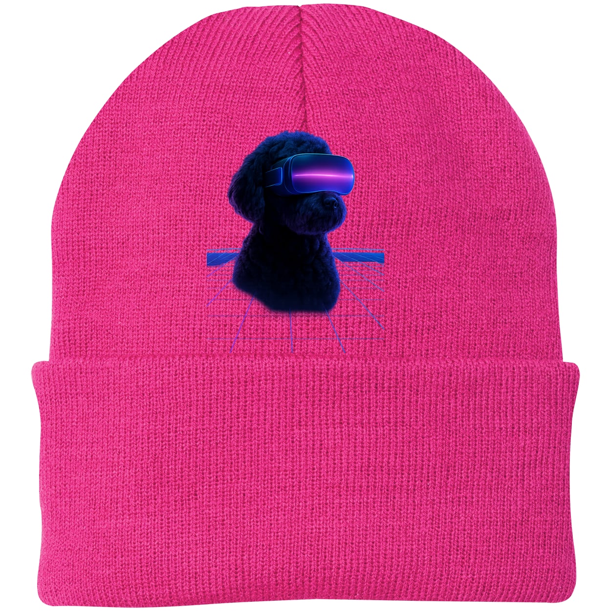 CP90 Port & Company Knit Beanie - Neon Pink