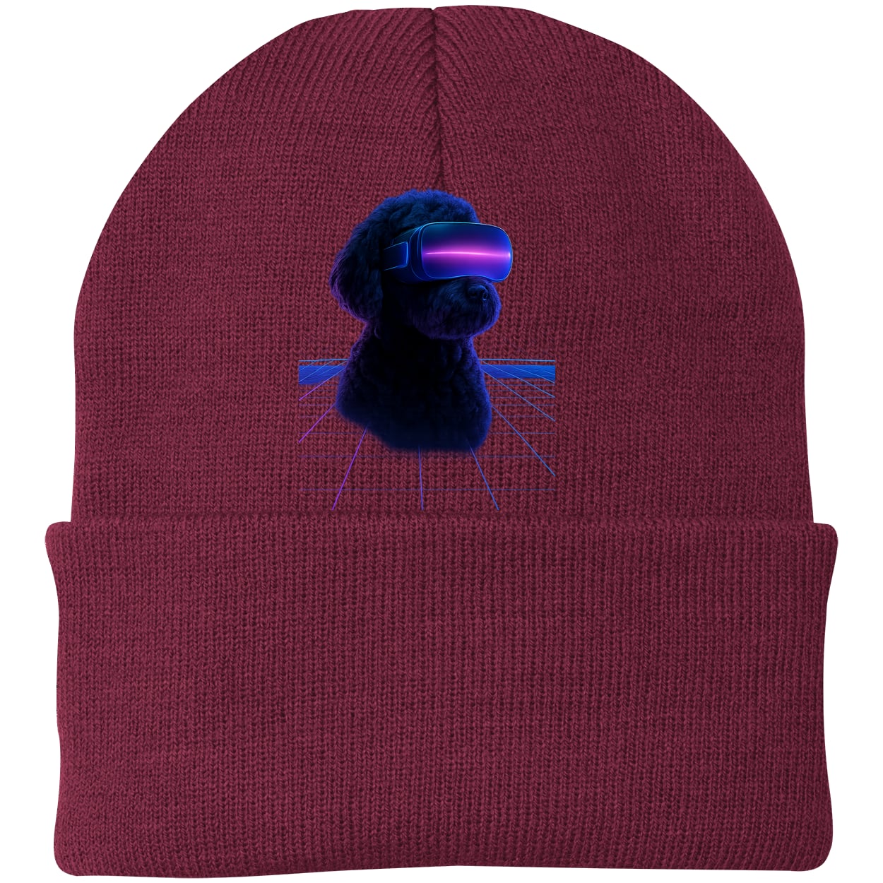 CP90 Port & Company Knit Beanie - Maroon