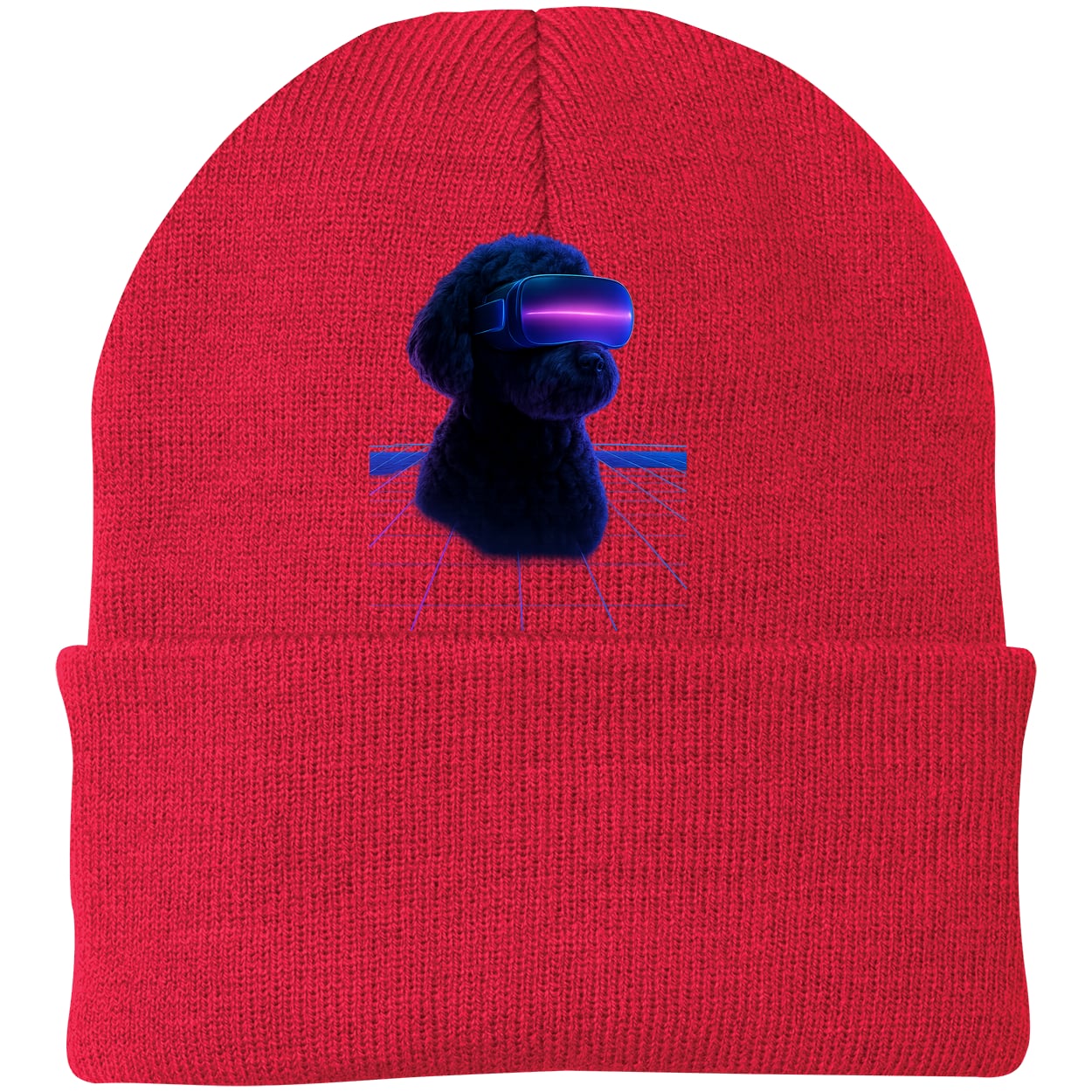 CP90 Port & Company Knit Beanie - Athletic Red