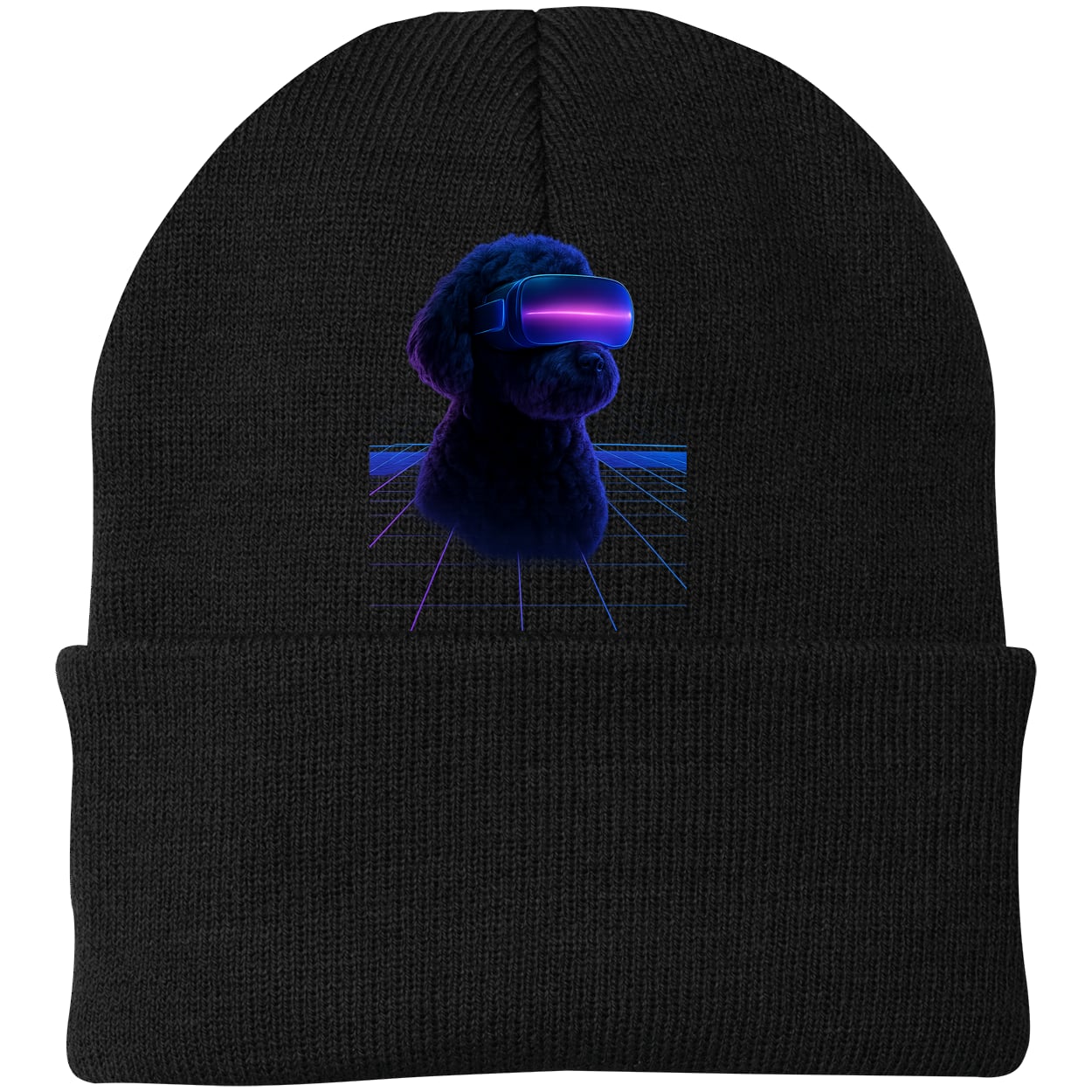 CP90 Port & Company Knit Beanie - Black