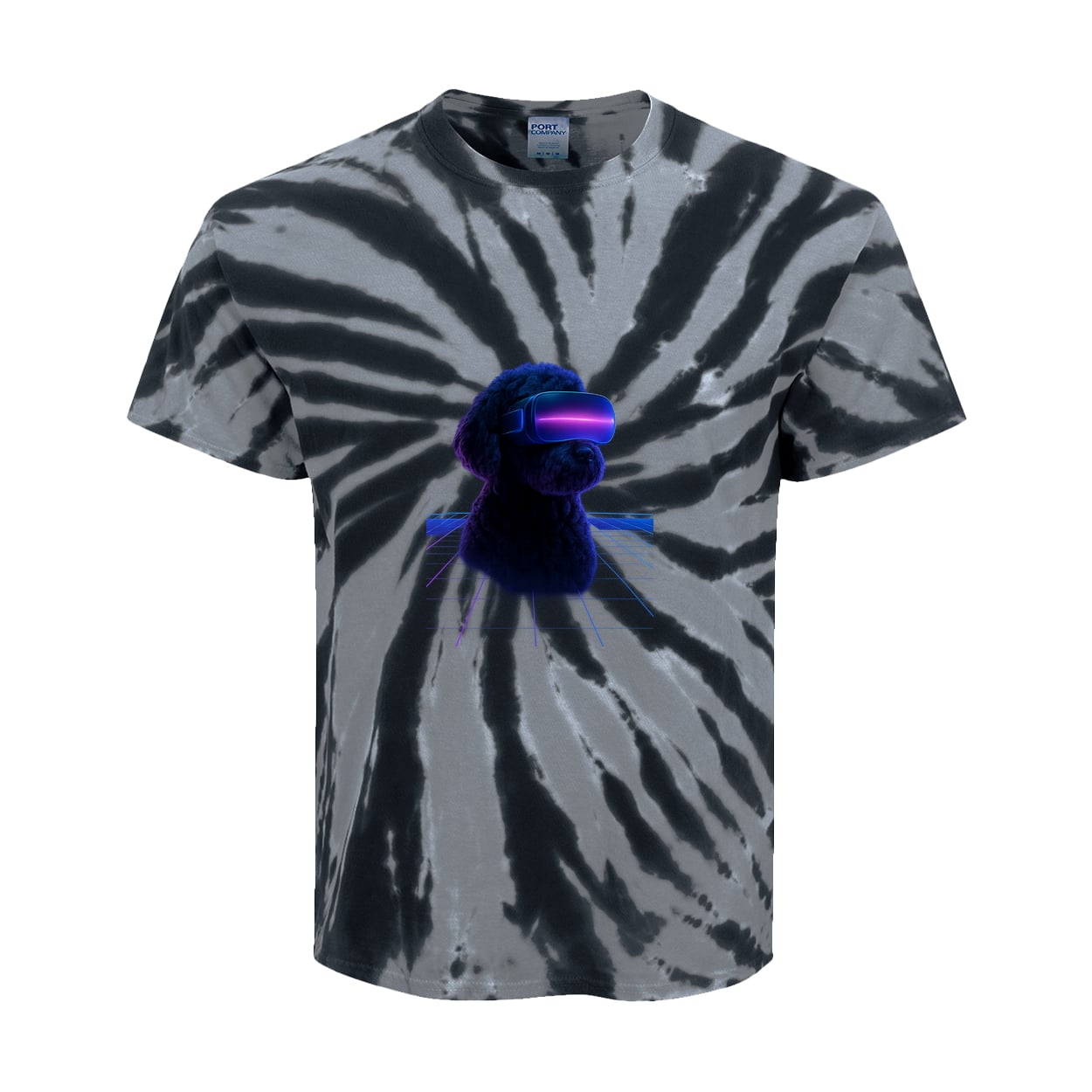 PC147Y Port & Company Kids Tie-Dye Tee - Black