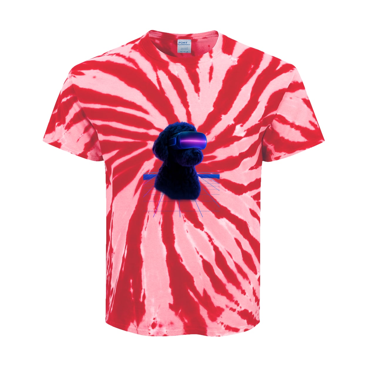 PC147Y Port & Company Kids Tie-Dye Tee - Red