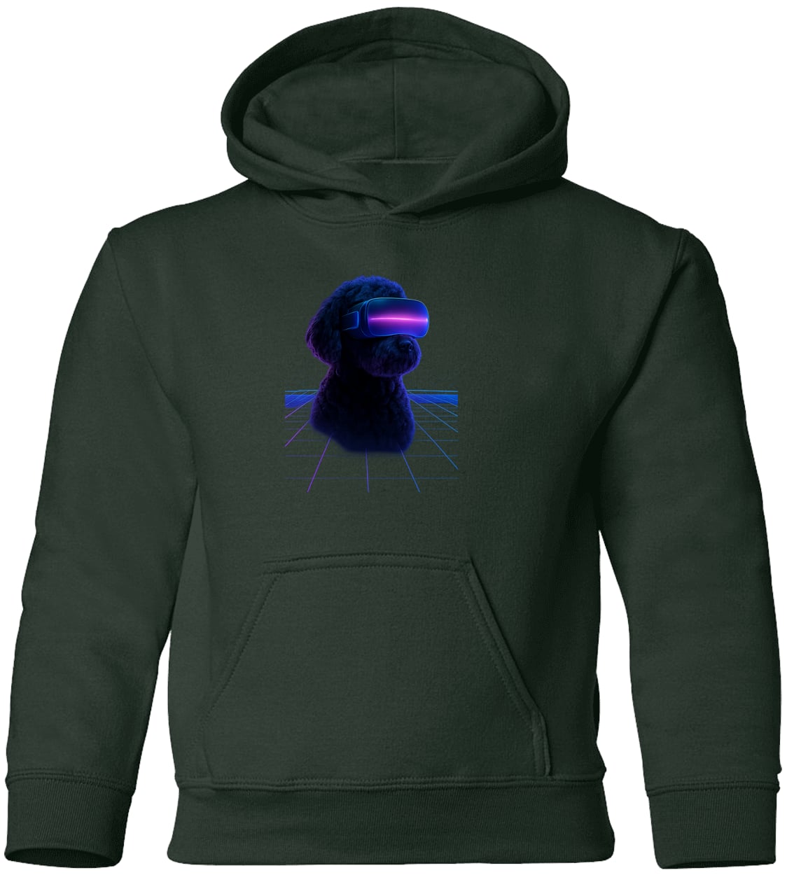 G185B Gildan Youth Pullover Hoodie - Forest Green