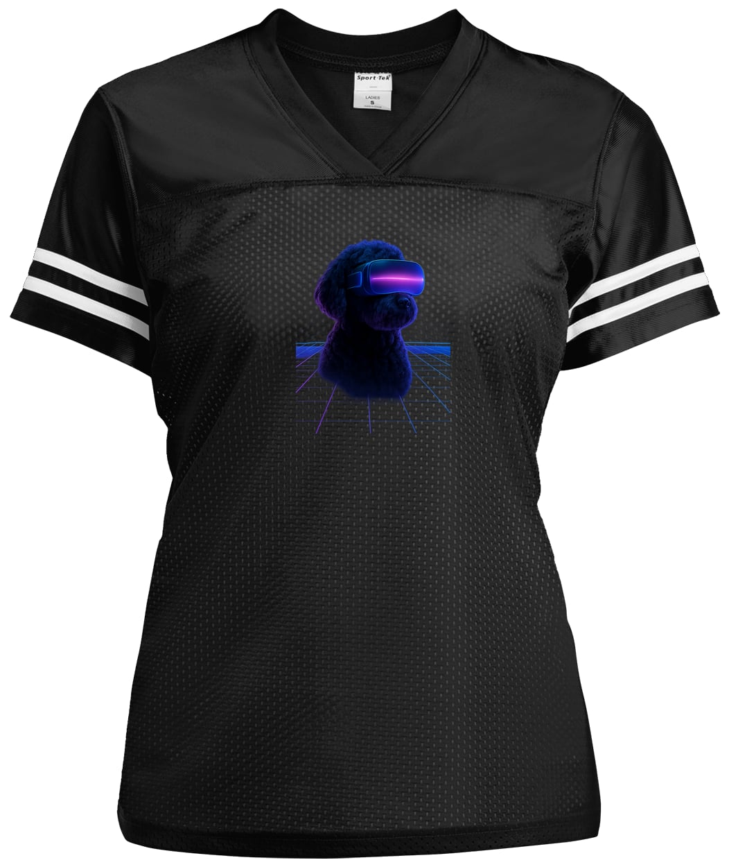 LST307 Sport-Tek Ladies' Replica Jersey - Black/White