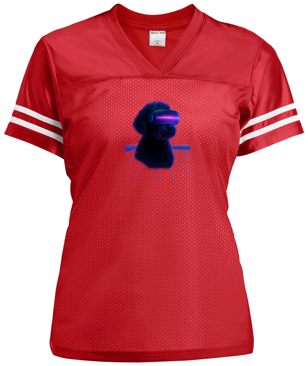 LST307 Sport-Tek Ladies' Replica Jersey - True Red/White