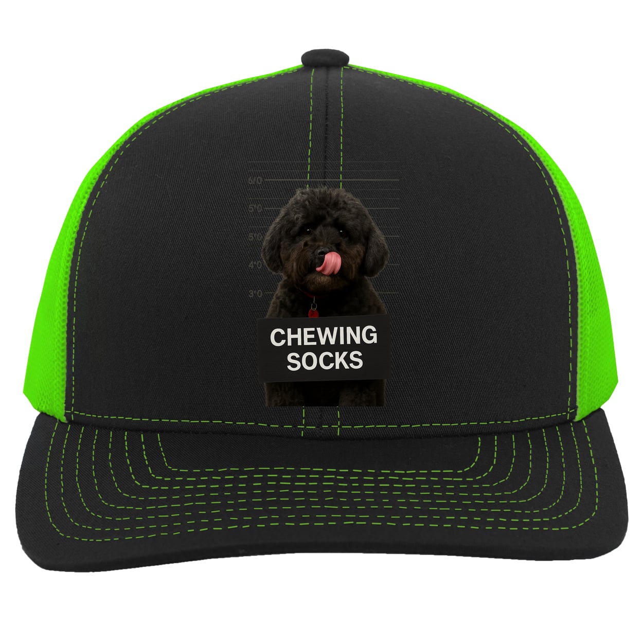 104C Trucker Snap Back - Black/Neon Green