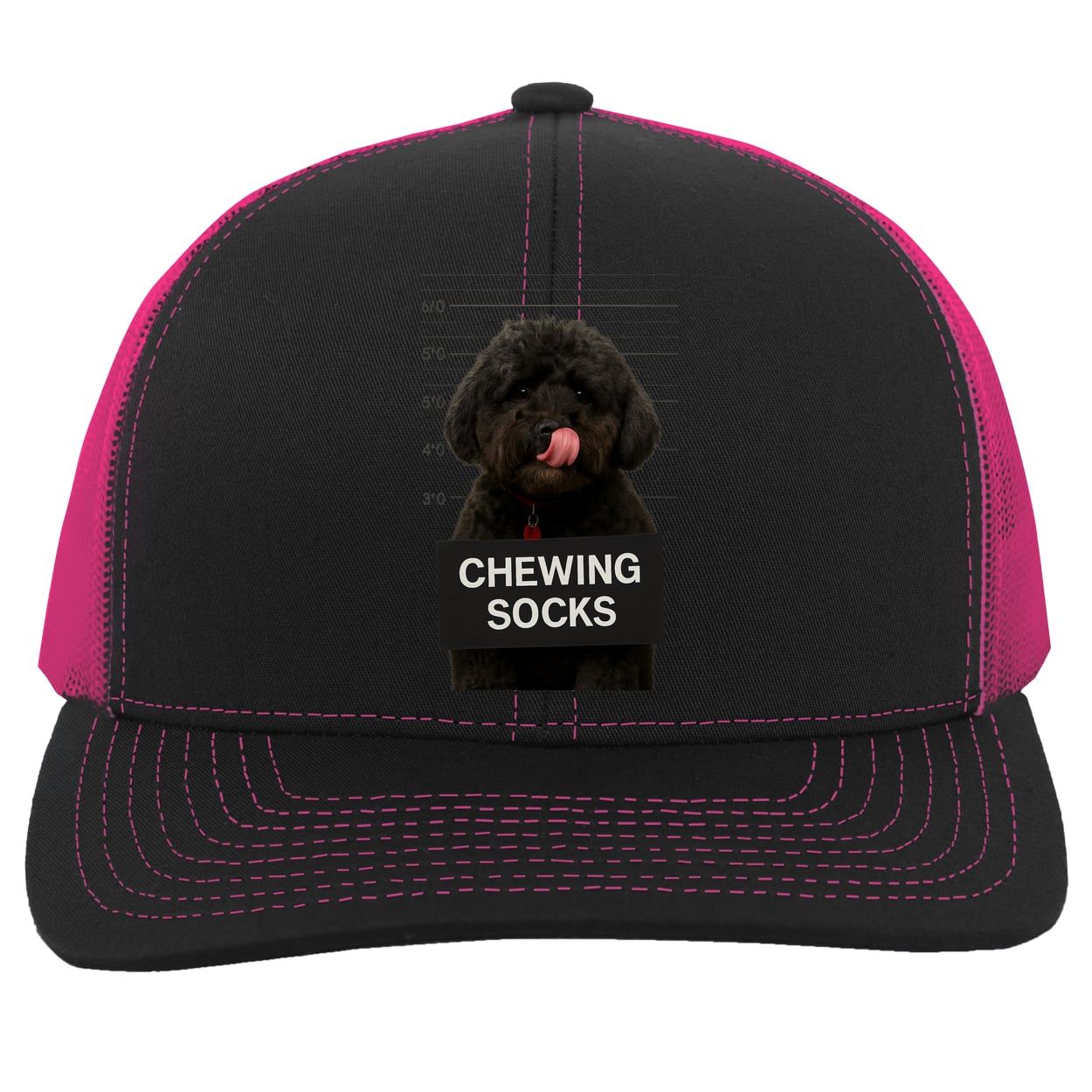 104C Trucker Snap Back - Black/Pink