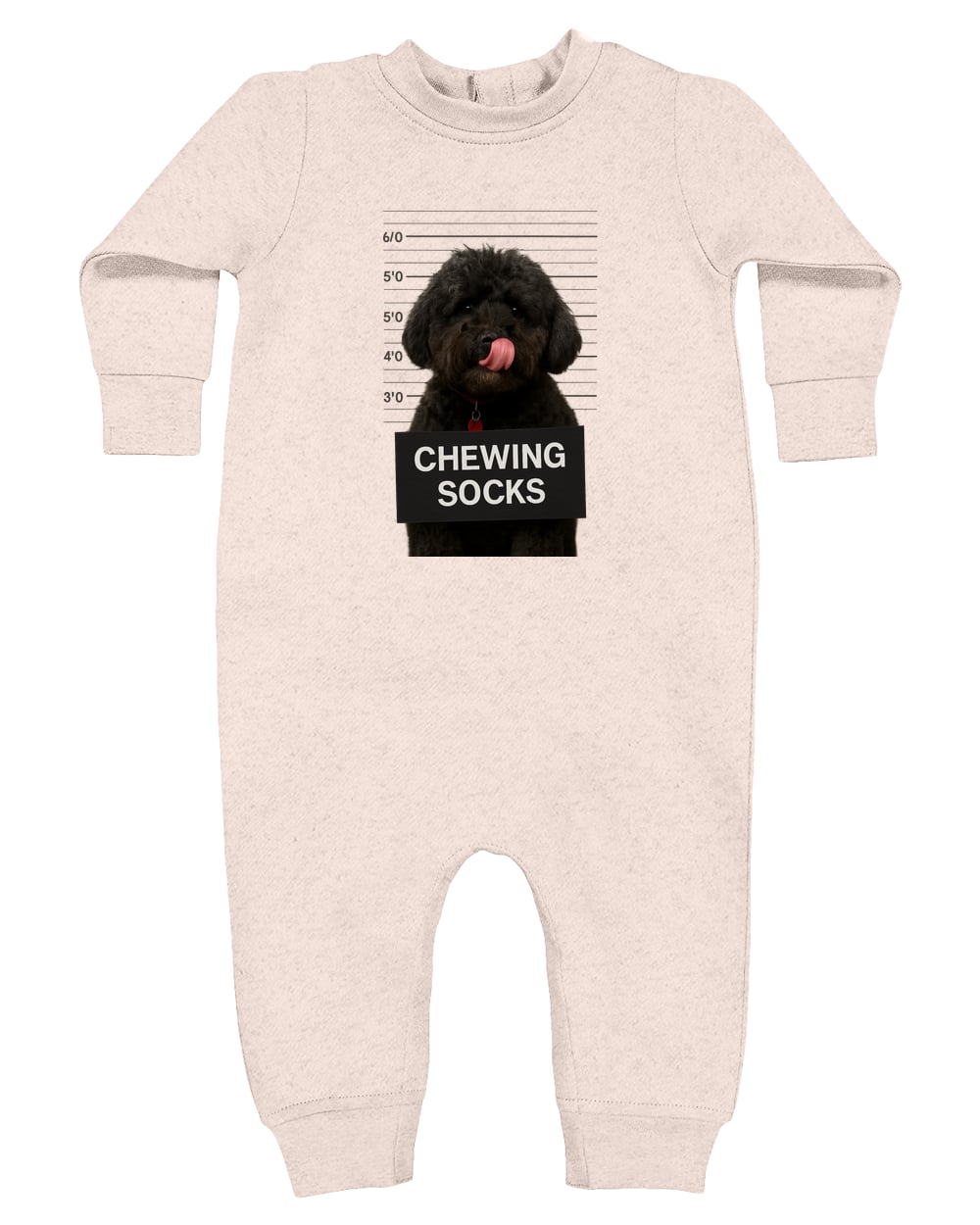 4447 Rabbit Skins Infant Fleece One-Piece Bodysuit - Natural Heather