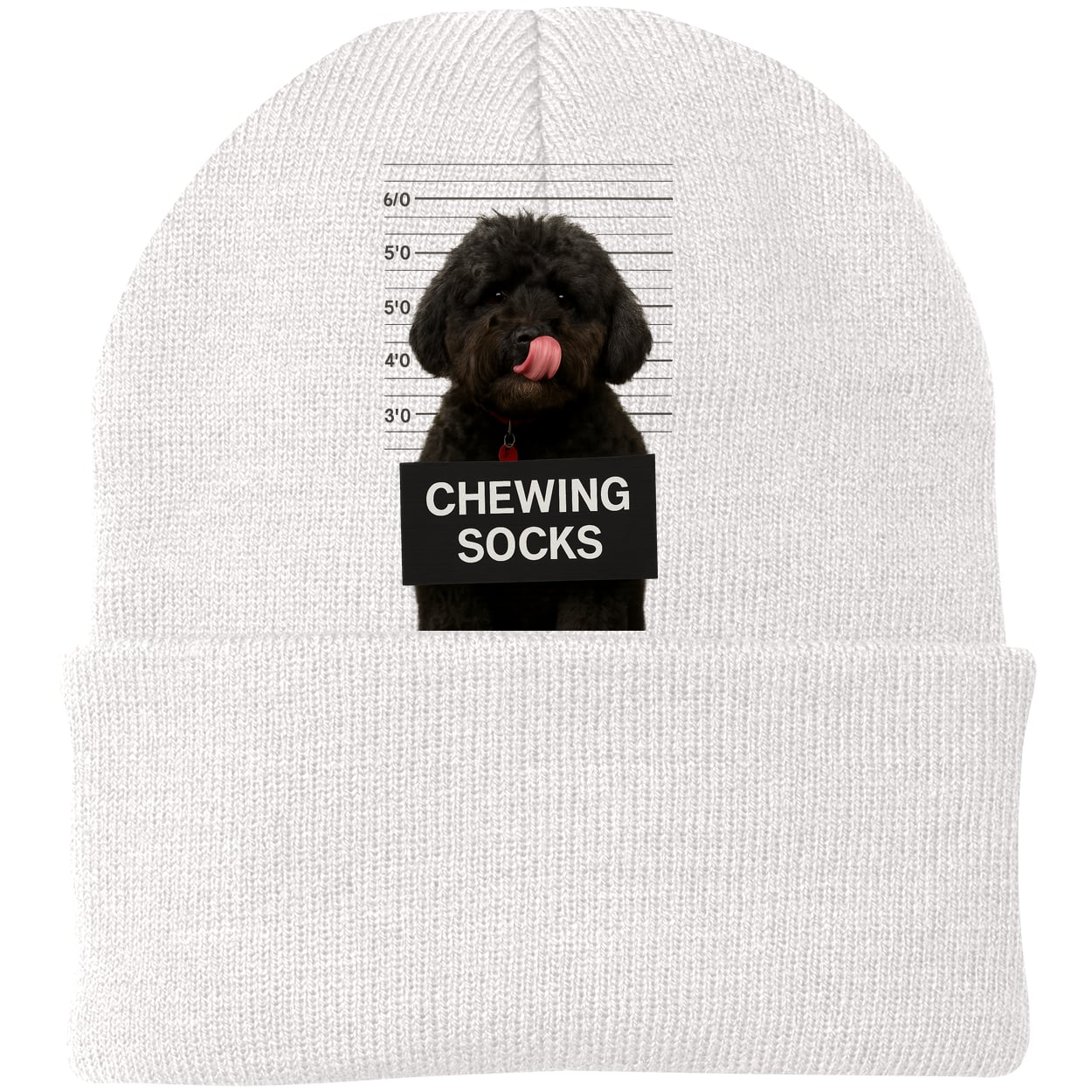 CP90 Port & Company Knit Beanie - White