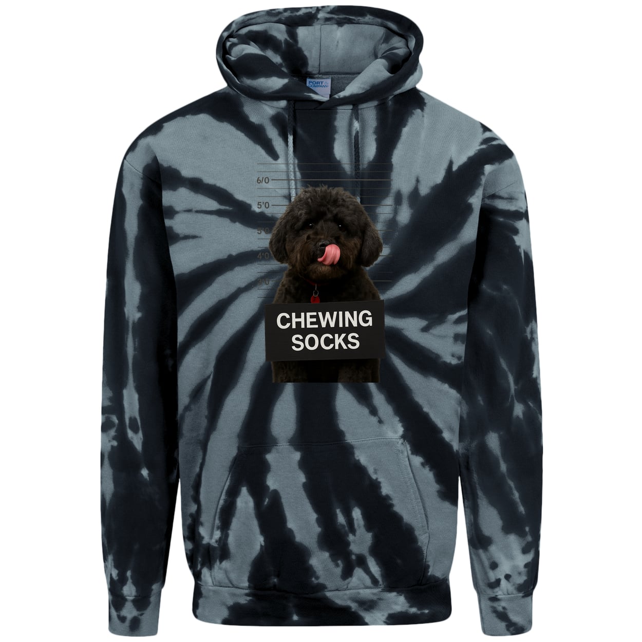 PC146 Port & Company Adult Tie-Dye Pullover Hoodie - Black