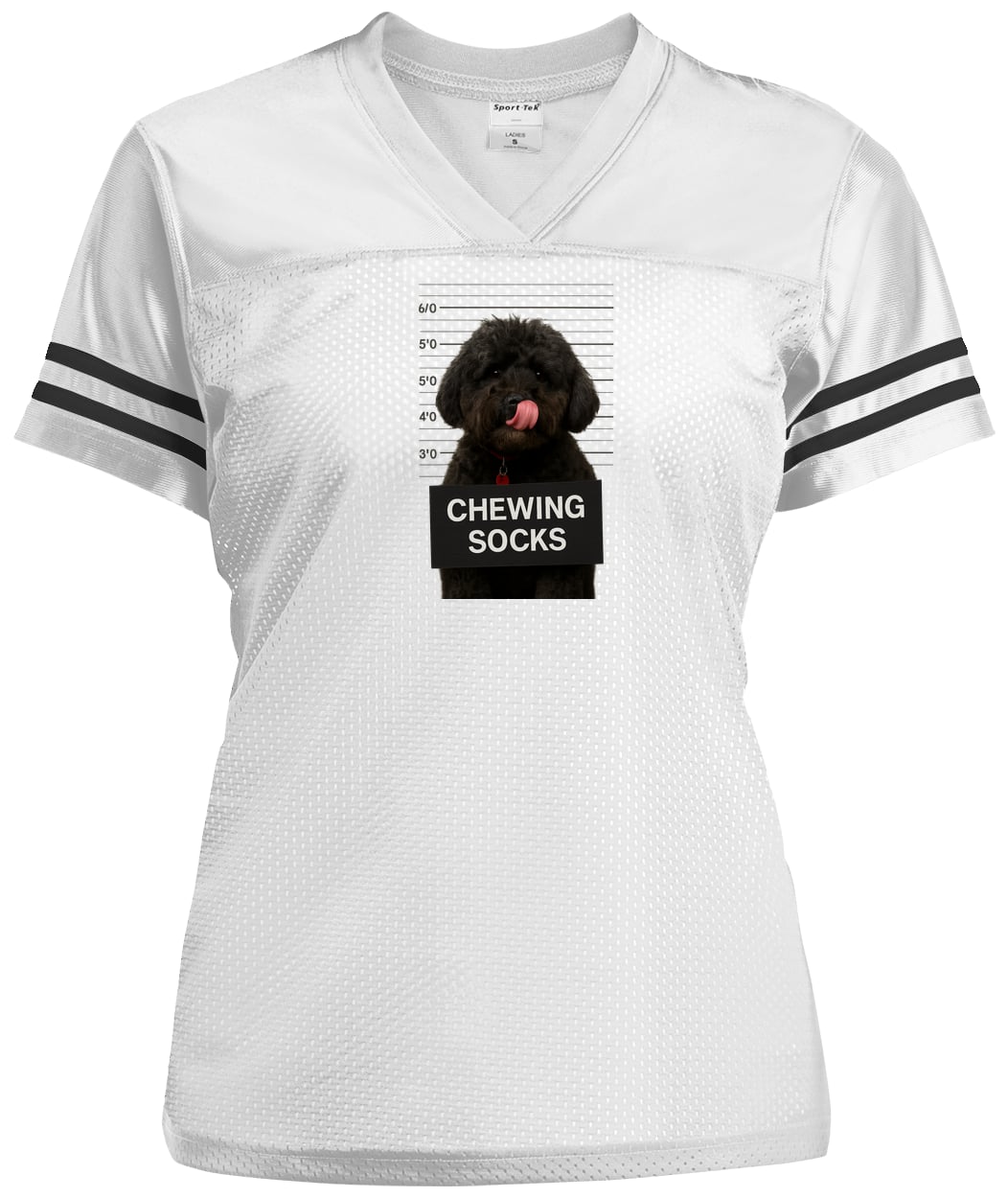 LST307 Sport-Tek Ladies' Replica Jersey - White/Black