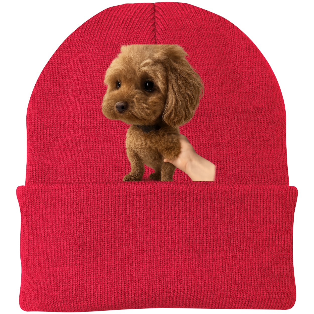 CP90 Port & Company Knit Beanie - Athletic Red