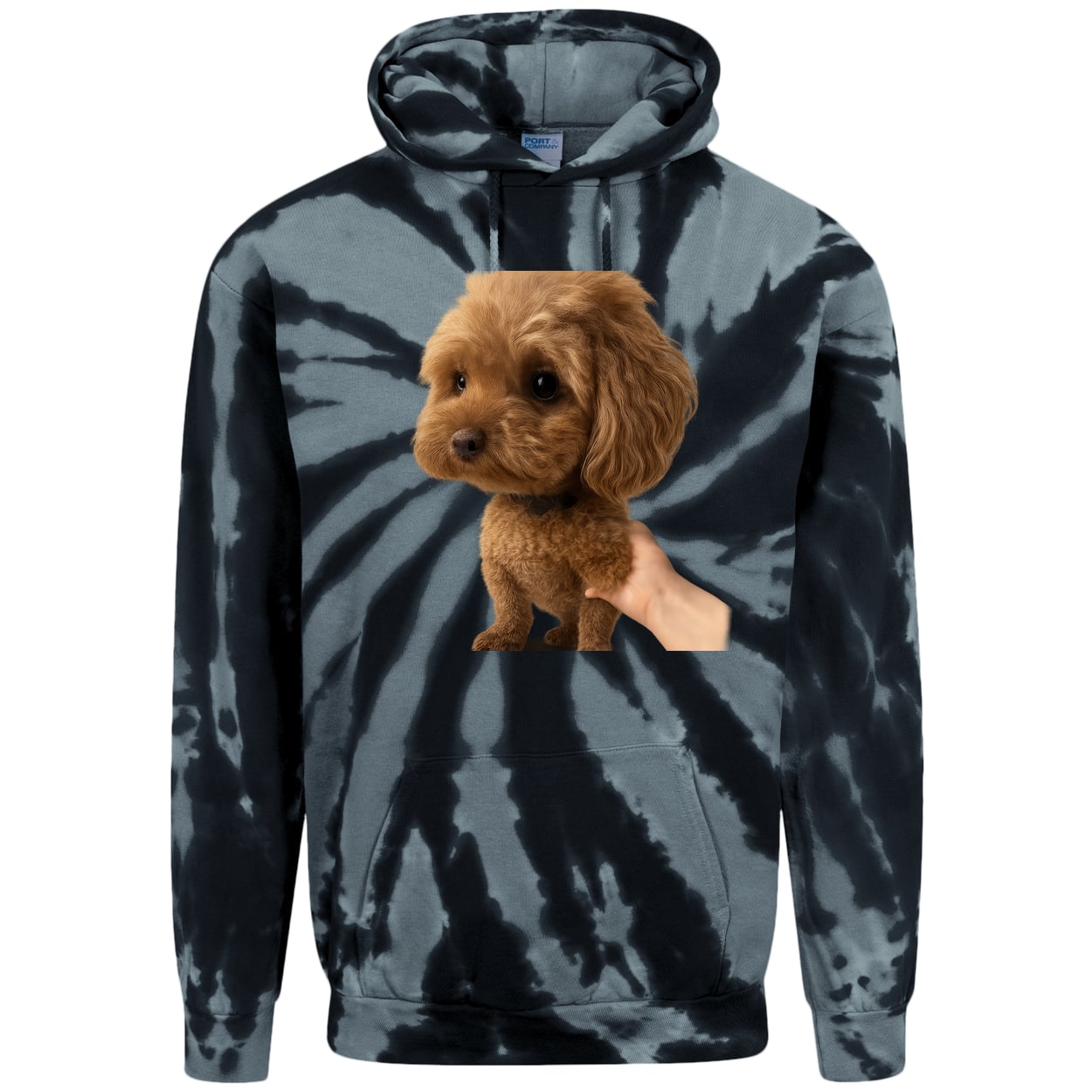 PC146 Port & Company Adult Tie-Dye Pullover Hoodie - Black