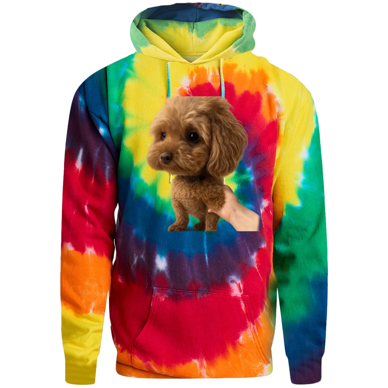 PC146 Port & Company Adult Tie-Dye Pullover Hoodie - Rainbow