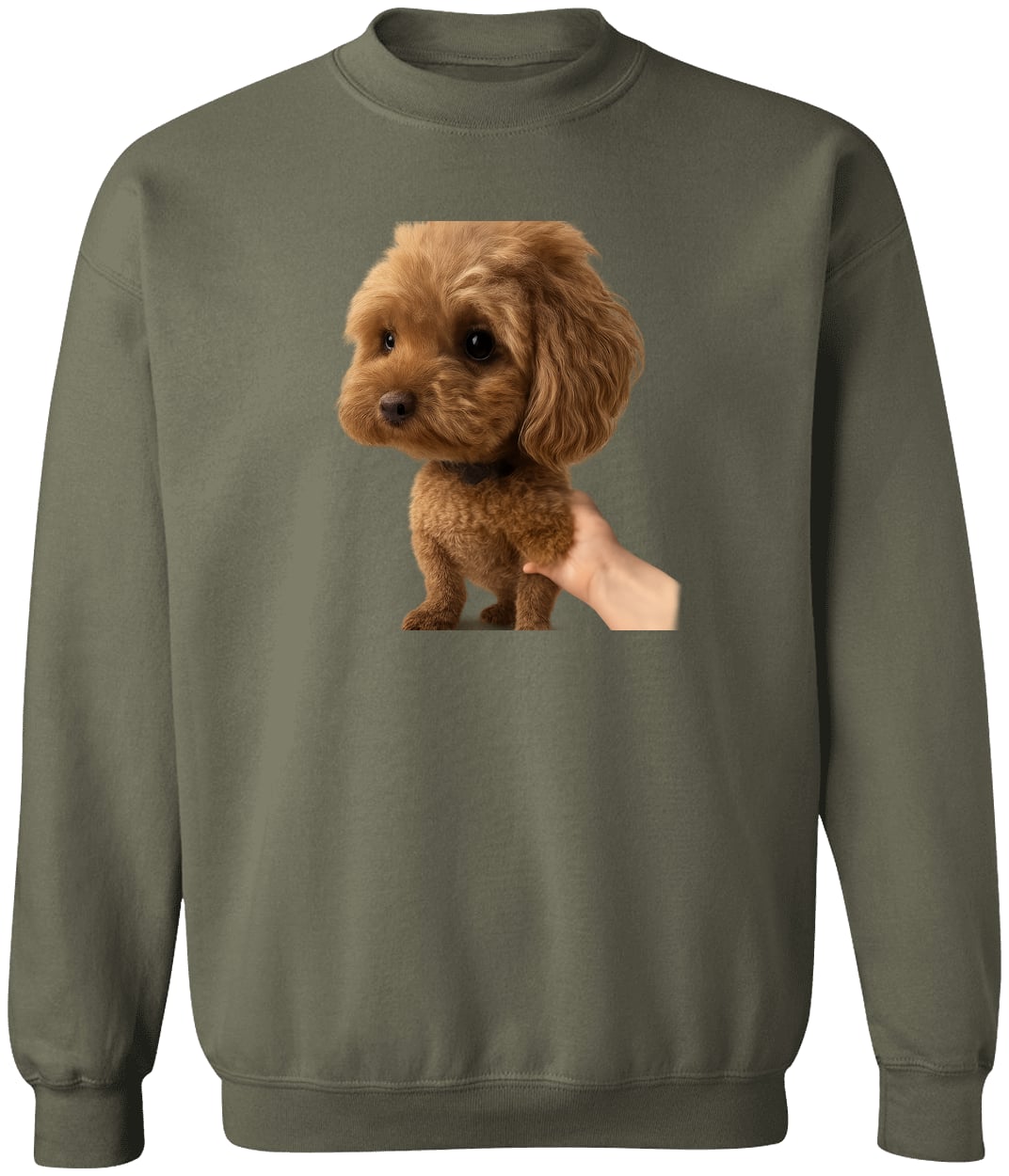 G180 Gildan Crewneck Pullover Sweatshirt - Military Green