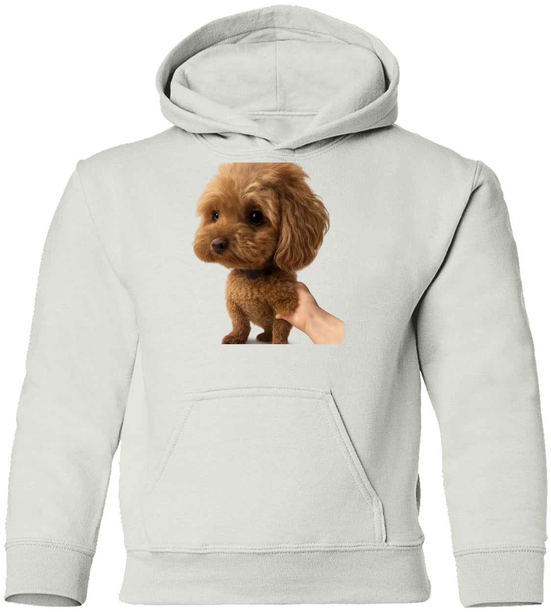 G185B Gildan Youth Pullover Hoodie - White
