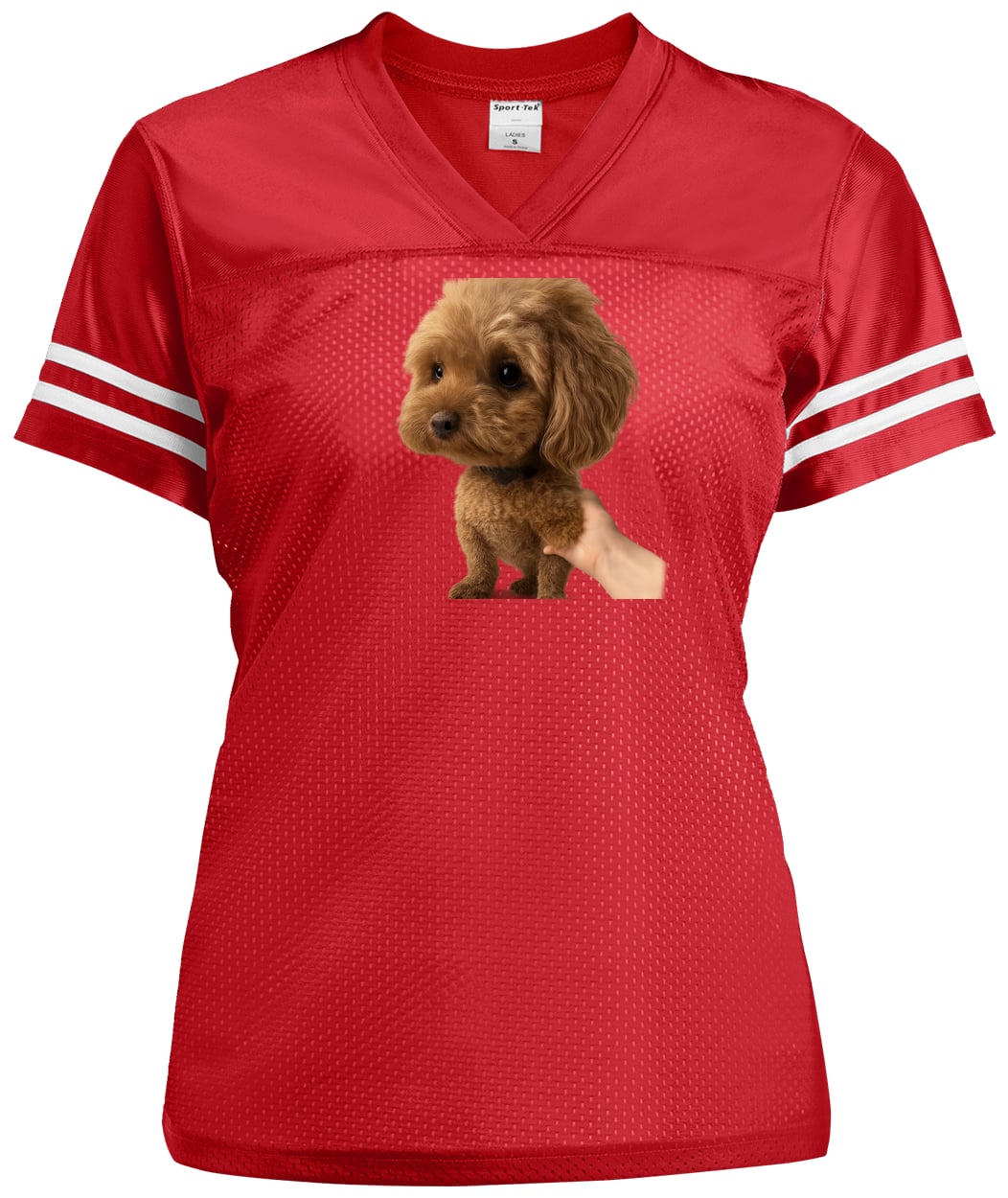 LST307 Sport-Tek Ladies' Replica Jersey - True Red/White