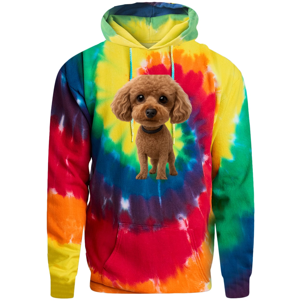 PC146 Port & Company Adult Tie-Dye Pullover Hoodie - Rainbow