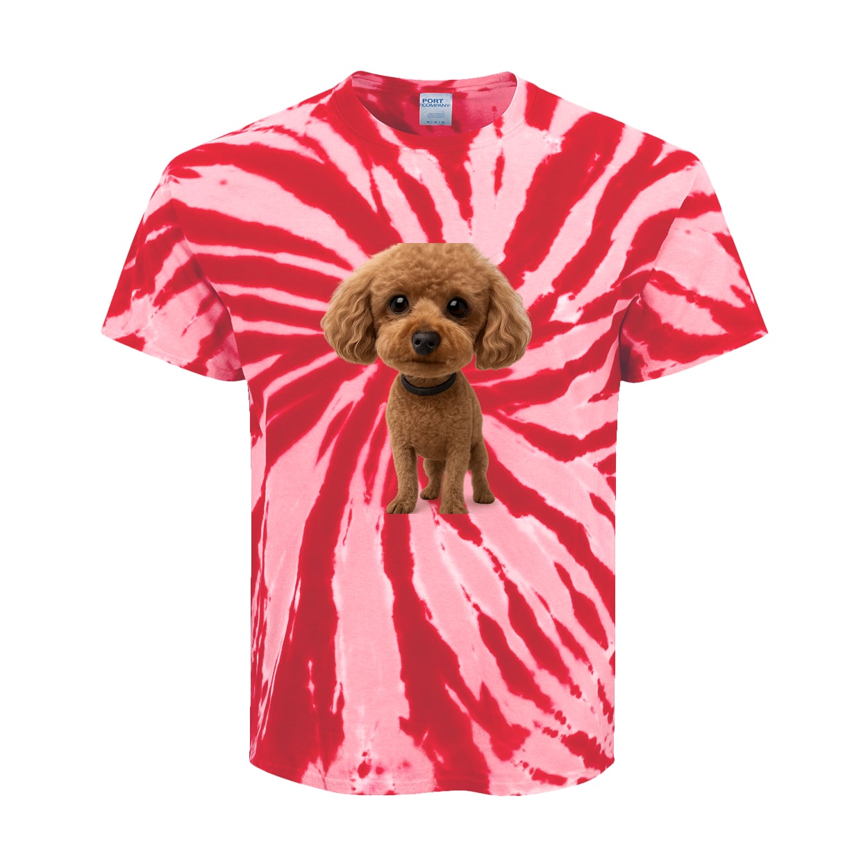 PC147Y Port & Company Kids Tie-Dye Tee - Red