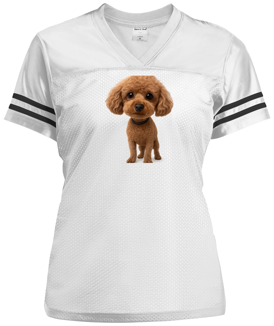 LST307 Sport-Tek Ladies' Replica Jersey - White/Black