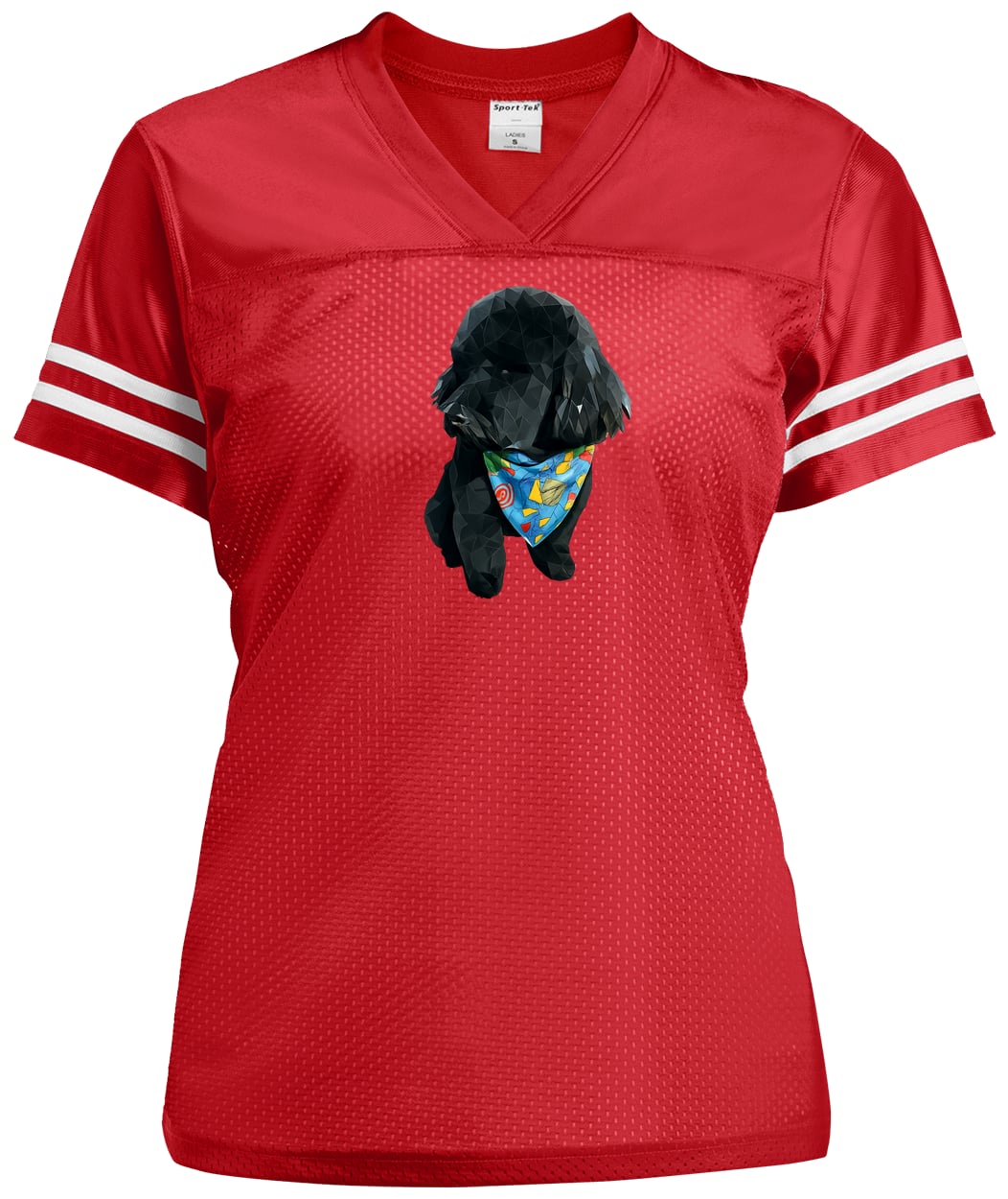 LST307 Sport-Tek Ladies' Replica Jersey - True Red/White