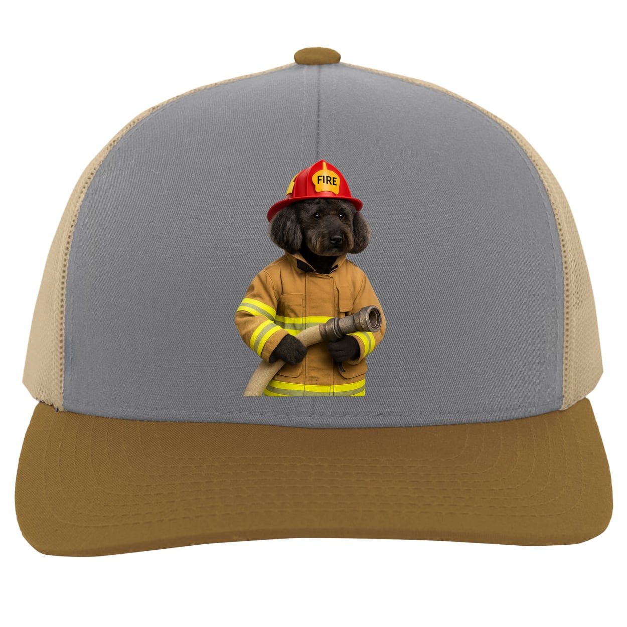 104C Trucker Snap Back - Heather/Beige/Amber