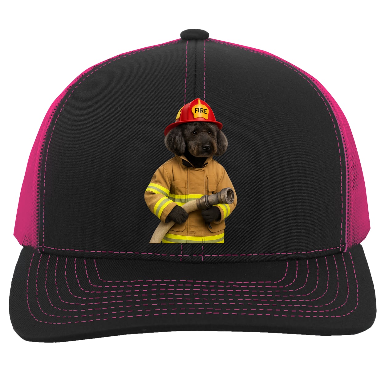 104C Trucker Snap Back - Black/Pink